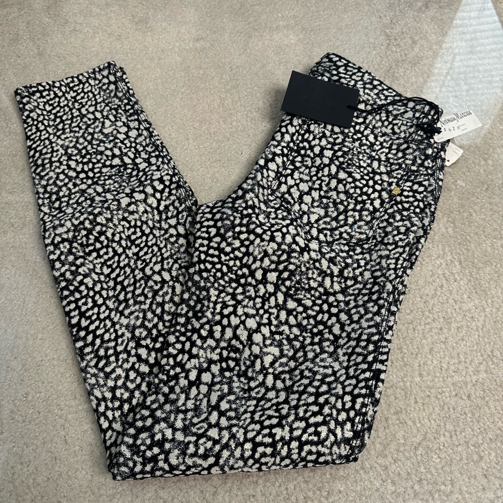 GENETIC METALLIC ANIMAL PRINT SHANE SKINNY JEANS SZ 24 NWT